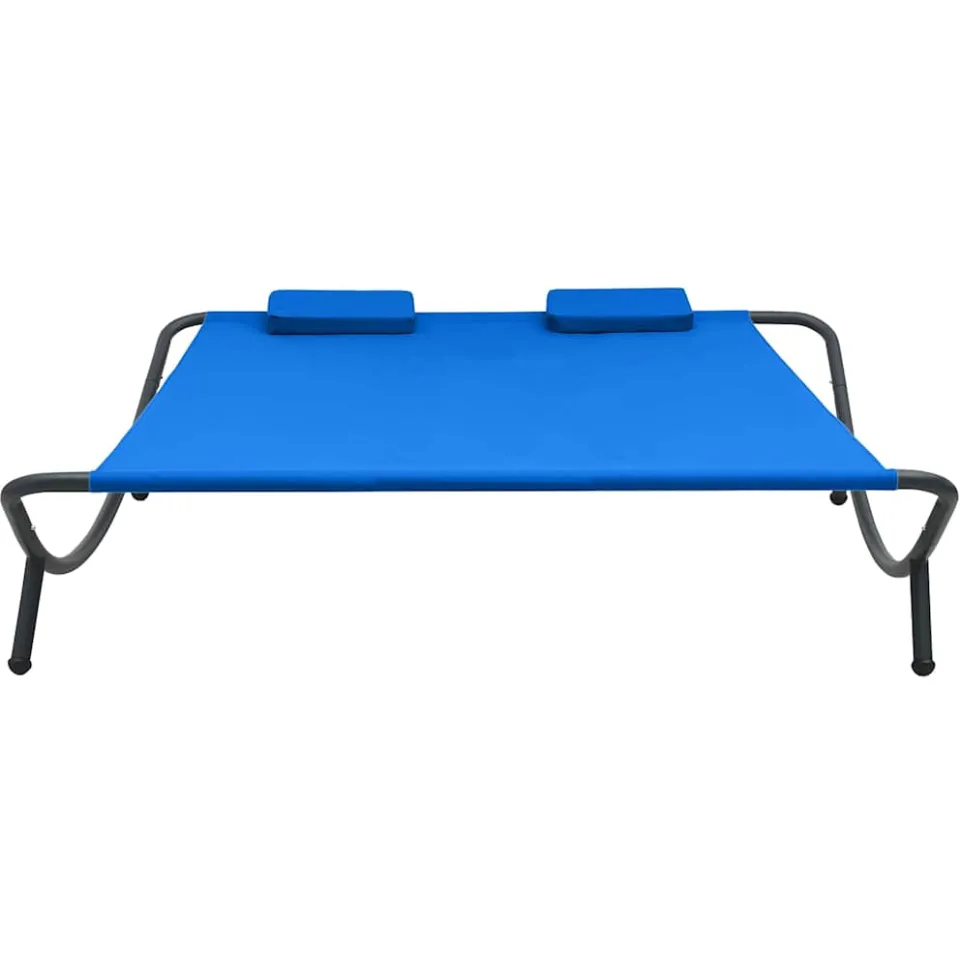 vidaXL Loungebed stof blauw, foto 2