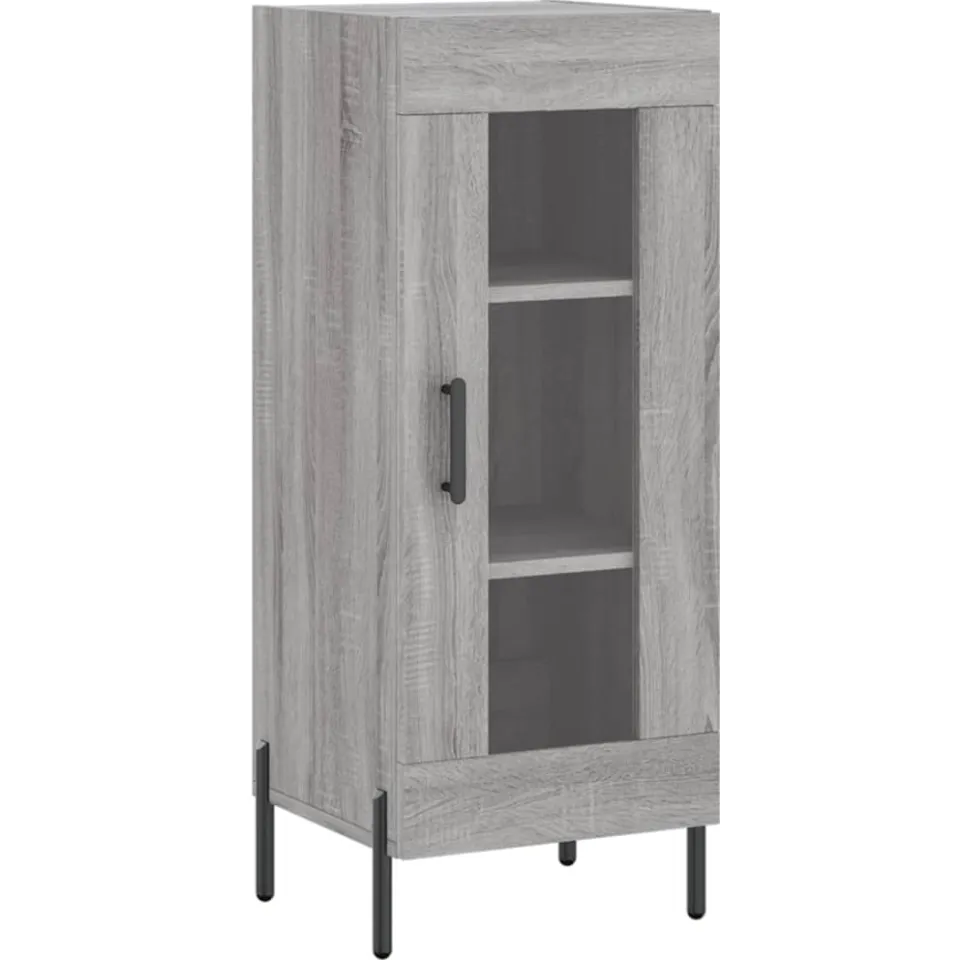 vidaXL Dressoir 34,5x34x90 cm bewerkt hout grijs sonoma eikenkleurig, foto 3