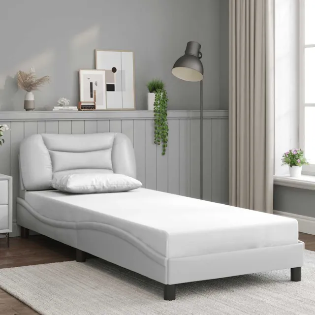 vidaXL Bedframe zonder matras "Hvar" kunstleer wit 80x200 cm