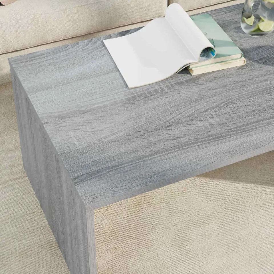 vidaXL Salontafel Grijs Sonoma 95 x 50 x 34 cm Bewerkt hout, foto 4