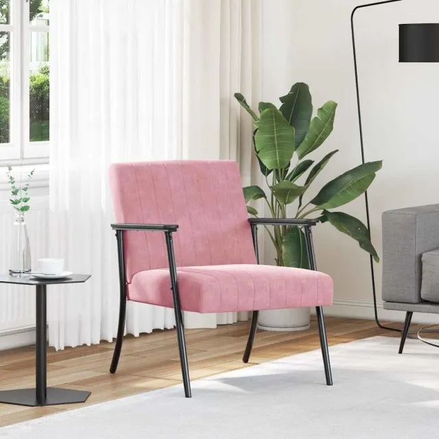 vidaXL Fauteuil Roze Fluweel