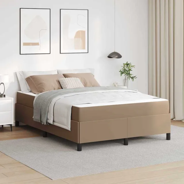 vidaXL Bedframe Cappuccino 160 x 200 cm Stof Bruin