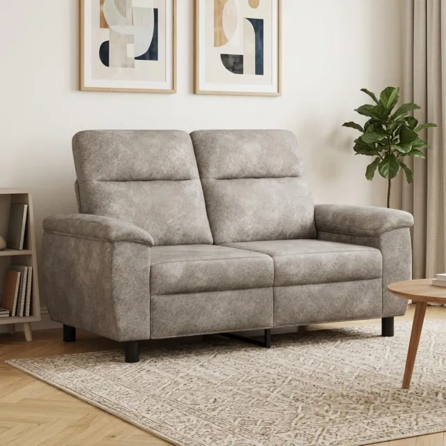 vidaXL Bank Lichtgrijs 158 x 90 x 95 cm Nep Suede Leer