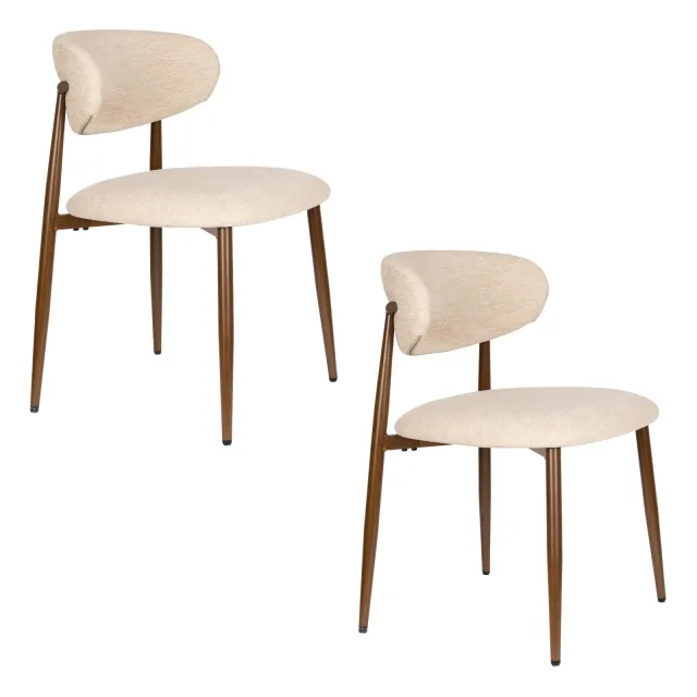 Housecraft Living Noor eetkamerstoel bruin Beige