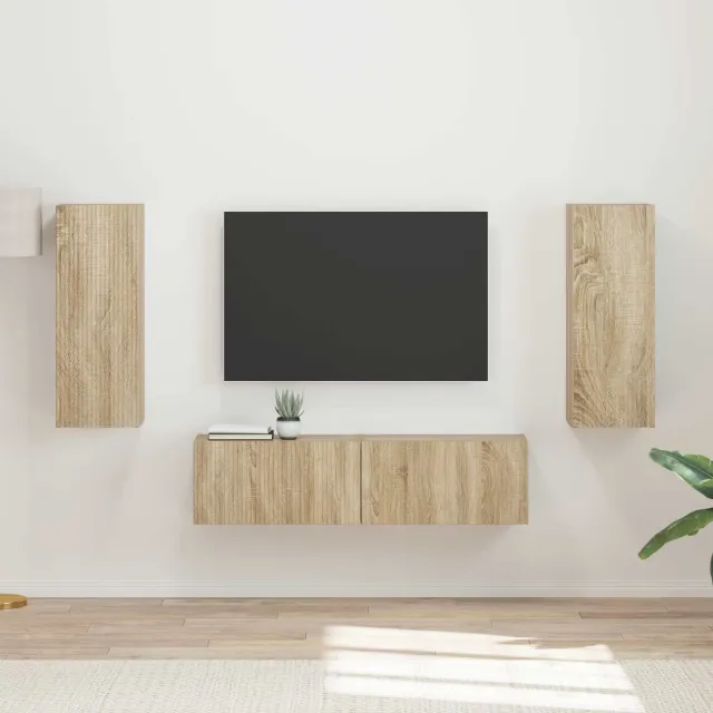 vidaXL Tv-meubelset 2 st 30 x 31 x 80 cm Sonoma Eiken, foto 2
