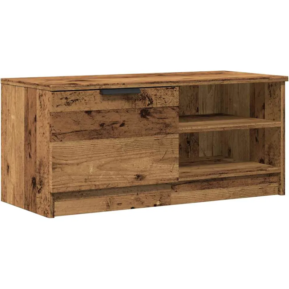 vidaXL Tv-meubel 80x35x36,5 cm bewerkt hout oud houtkleurig bruin, foto 3
