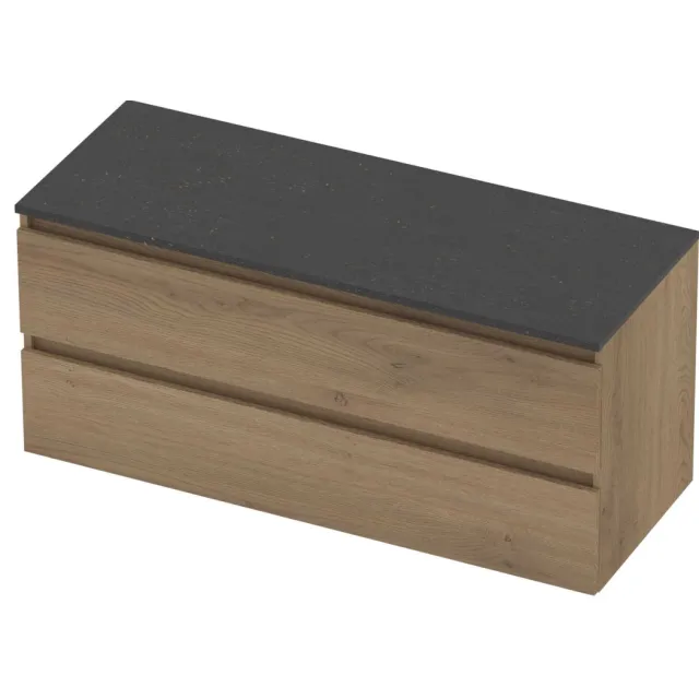 Basic-Line Deck 46 Badmeubelset Greeploos 120x46x58 cm D46BSEPO120 Pure Oak Blue Stone Grijs