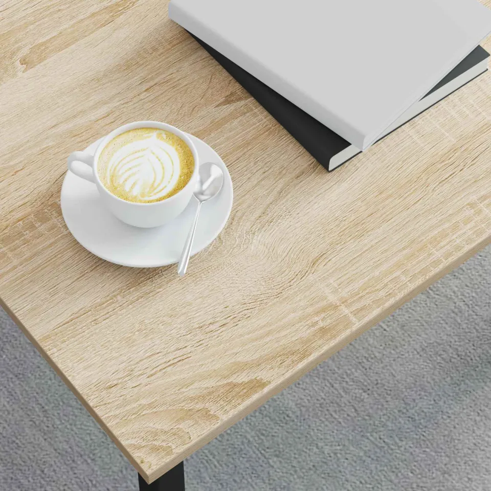 vidaXL Salontafel Sonoma Eiken 40 x 40 x 36 cm Bewerkt hout, foto 3
