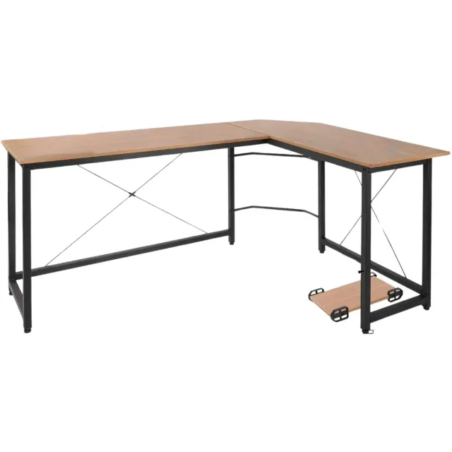 Bolt Edge L-vormig Bureau - Voor Thuiswerk, Gaming & Kantoor - Ruim Hoekbureau voor PC & Laptop - 167 cm - Hout look