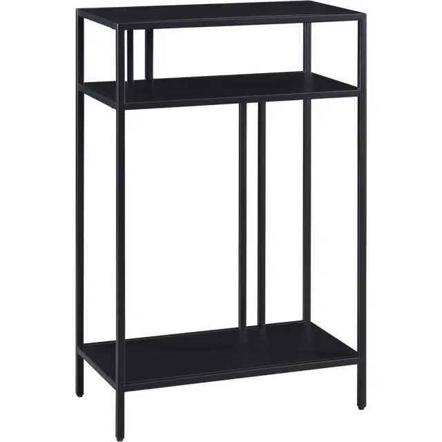 en.casa Console tafel Kumlinge metaal 85x55x30 cm zwart [en.casa]