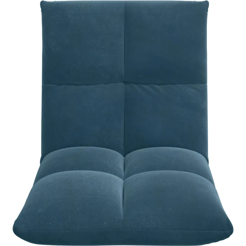 vidaXL Verstelbare vlo stoelen Blauw Fluweel, foto 4