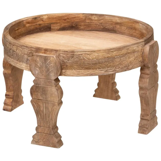 Atmosphera Créateur d'intérieur® Bijzettafel van bewerkt mangohout GYPSY Marron