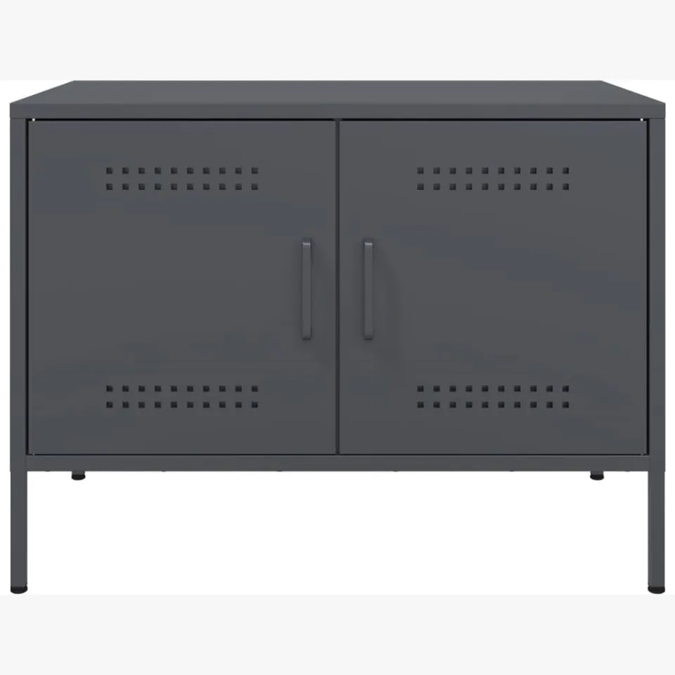 vidaXL Tv-meubel 68x39x50,5 cm staal antracietkleurig, foto 4