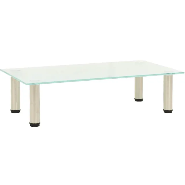 vidaXL Tv-meubel 60x35x17 cm gehard glas mat Transparent