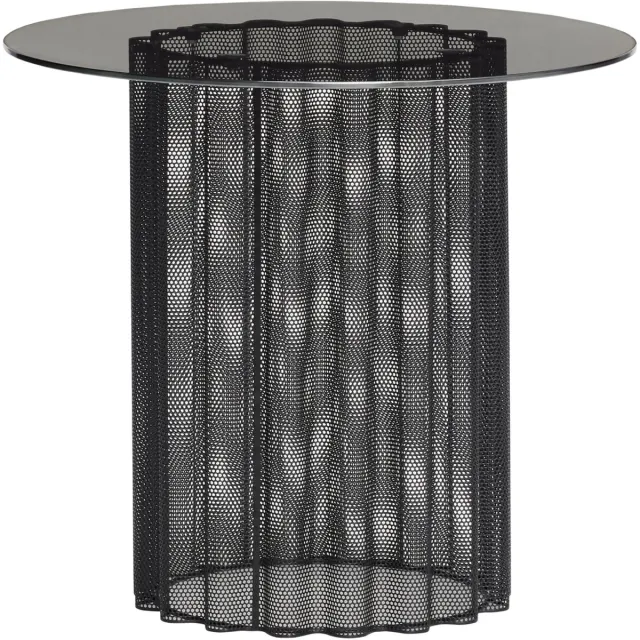 Hübsch Hubsch Bijzettafel metaal/glas - zwart