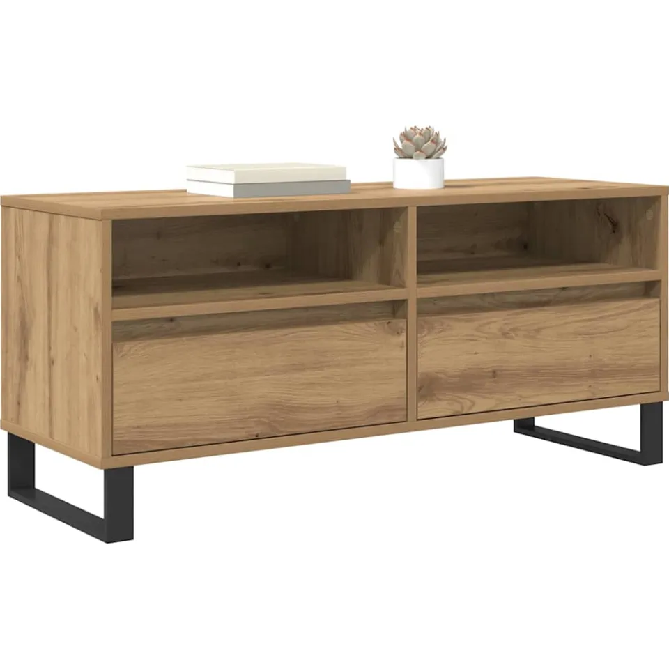 vidaXL TV-kast 100 x 34,5 x 44,5 cm Artisan Eiken Bruin