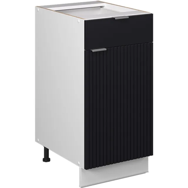 Vicco Fame-Line Onderkast voor spoelbak/kookplaat – 40 cm, WB Marmer Zwart gestreept