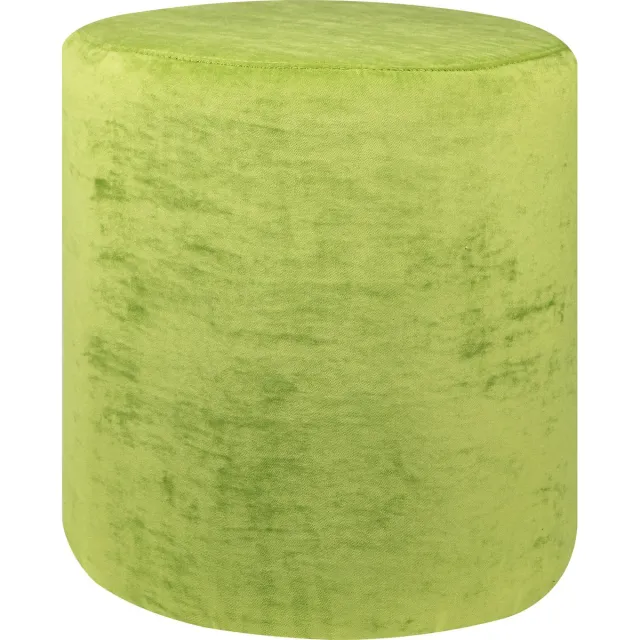 Mood poef hoog-fluweel- limoen-vert citron-40x40x40 cm