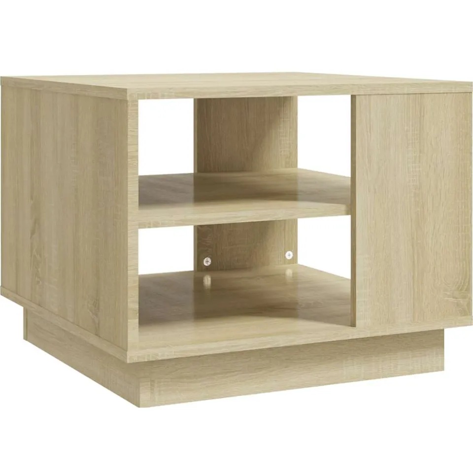 vidaXL Salontafel 55x55x43 cm bewerkt hout sonoma eikenkleurig, foto 3