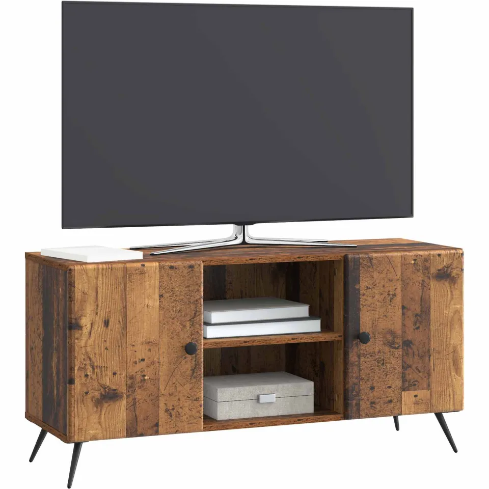 vidaXL TV-kast 102 x 34,5 x 50 cm Oud hout Bewerkt hout Bruin