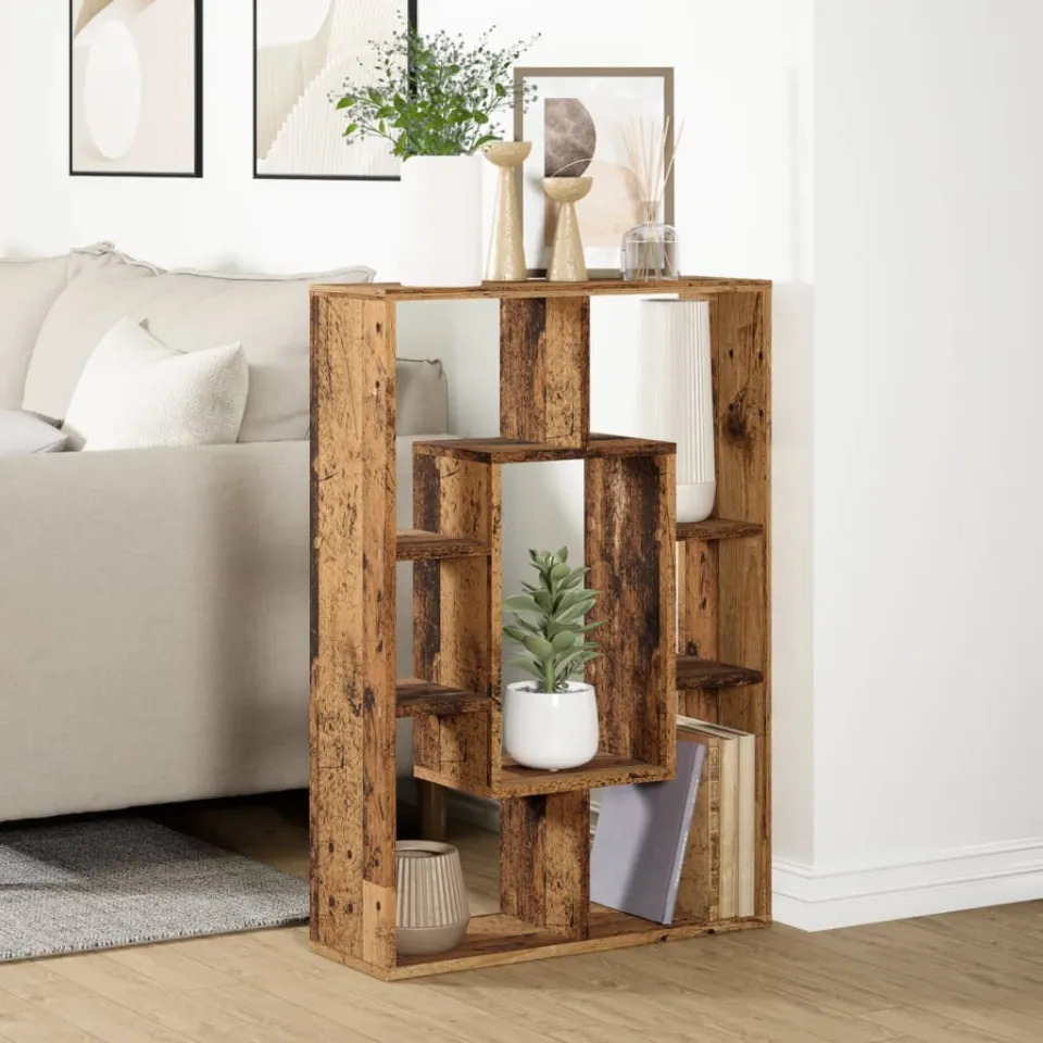 vidaXL Boekenkast 63x20x90 cm bewerkt hout oud houtkleurig bruin, foto 3
