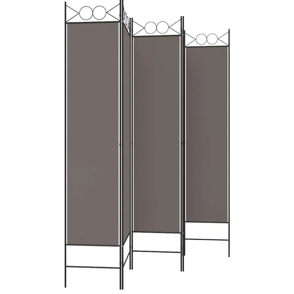 vidaXL Kamerscherm met 5 panelen 200x200 cm stof antracietkleurig, foto 5