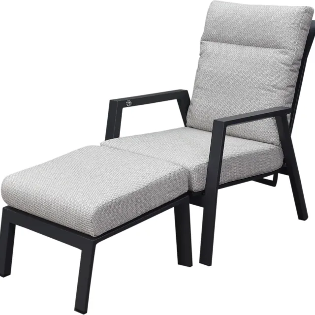 AVH-Collectie Barolo lounge balkonset 2 delig verstelbaar antraciet aluminium