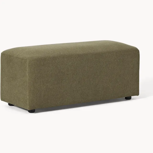 Westwing Collection Poef Melva, B 99 x D 42 cm Groen