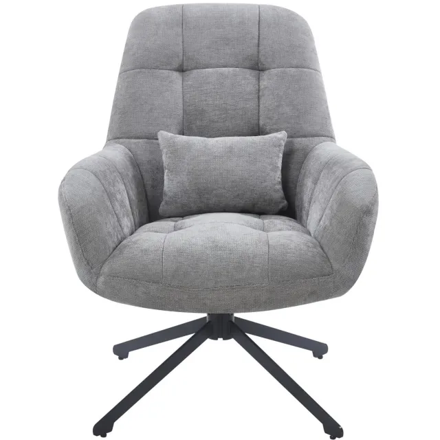 Furnitex Holms FR12-FX - Fauteuil - Grijs - 360° draaibaar Grijs;Zwart