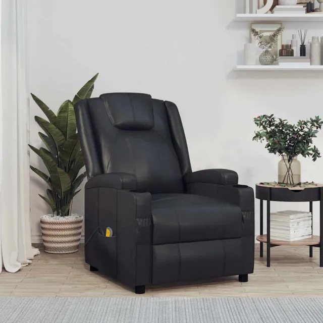 vidaXL Massagestoel kunstleer zwart