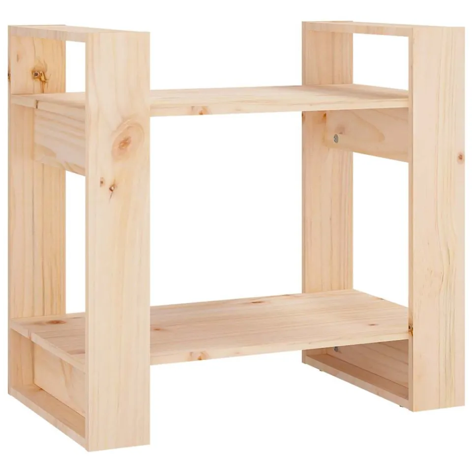 vidaXL Boekenkast/kamerscherm 60x35x57 cm massief grenenhout bruin