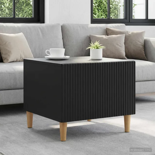 vidaXL Salontafel met lade Zwart 49 x 50 x 40 cm Bewerkt hout, foto 2
