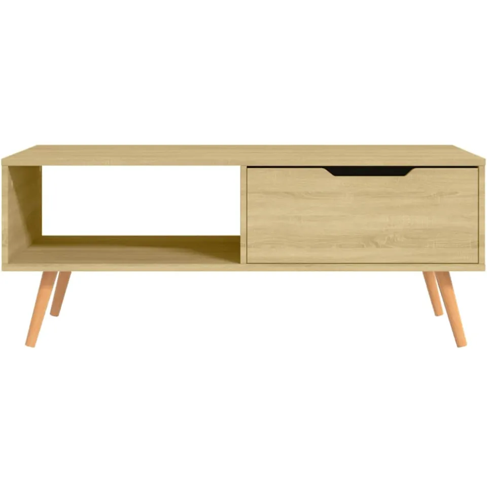vidaXL Salontafel 100x49,5x43 cm bewerkt hout sonoma eikenkleurig Bruin