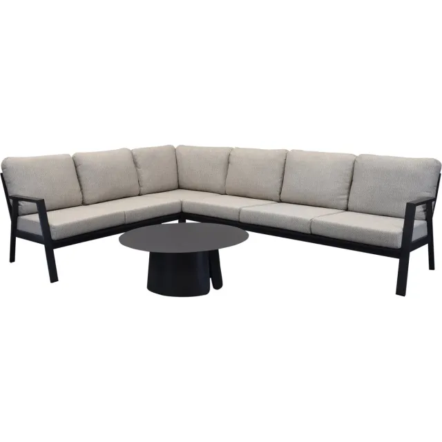 AVH-Collectie Barolo hoek loungeset 4 delig aluminium antraciet