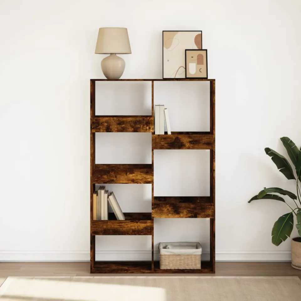 vidaXL Boekenkast 100x33x155,5 cm bewerkt hout gerookt eikenkleurig, foto 2