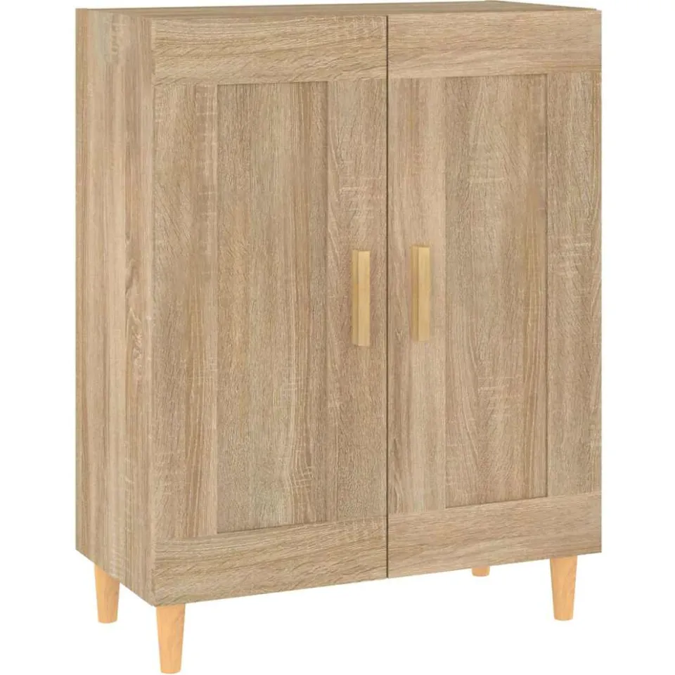vidaXL Dressoir 69,5x34x90 cm bewerkt hout sonoma eikenkleurig