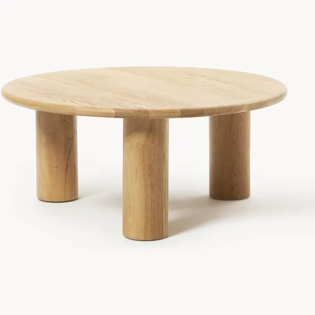 Westwing Collection Ronde salontafel Didi van eikenhout