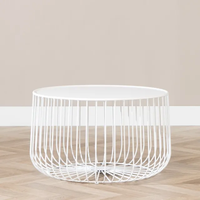 Bronx71 Salontafel Senna metaal wit - Salontafel rond