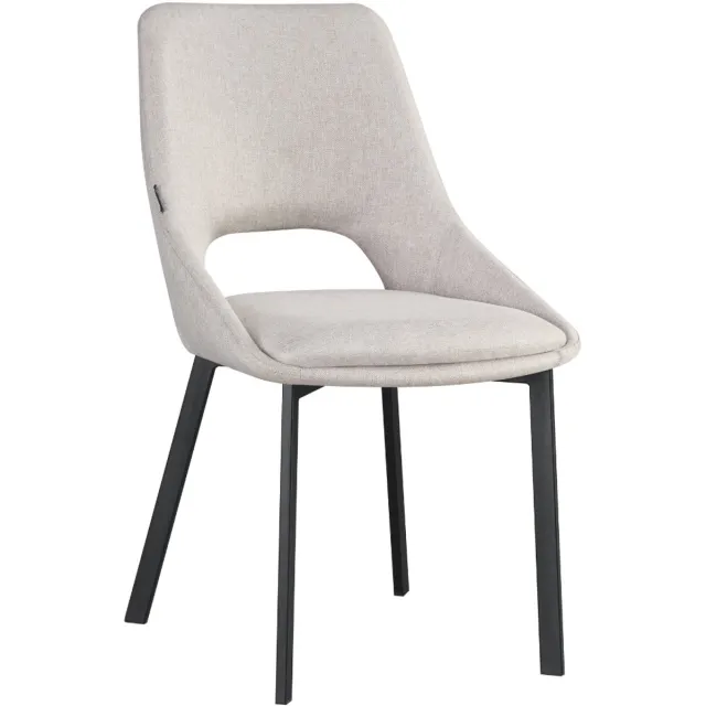 ExitoDesign LUMO – Eetkamerstoel – Bekleed – Beige – Metalen Frame Beige;Zwart