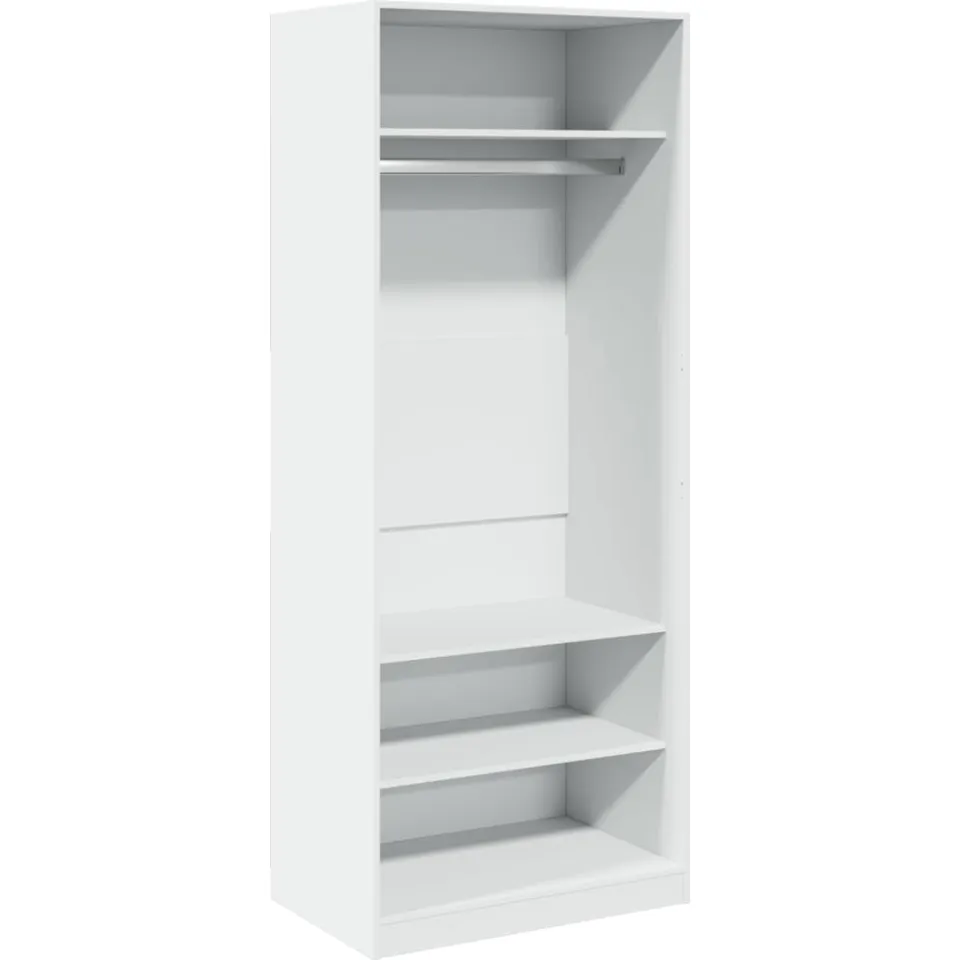 vidaXL Kledingkast 80x50x200 cm bewerkt hout wit
