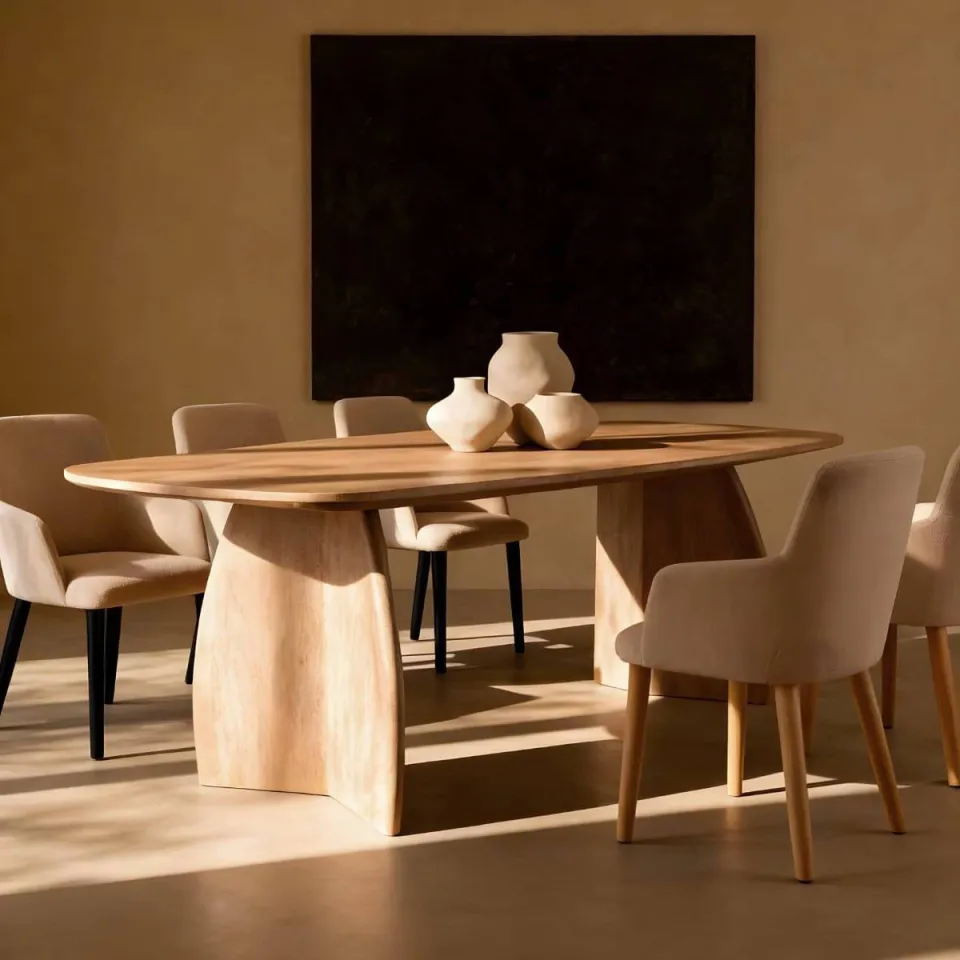 Giga Meubel Eettafel Majada - Deens Ovaal Naturel Mangohout - 200x100x76cm, foto 4