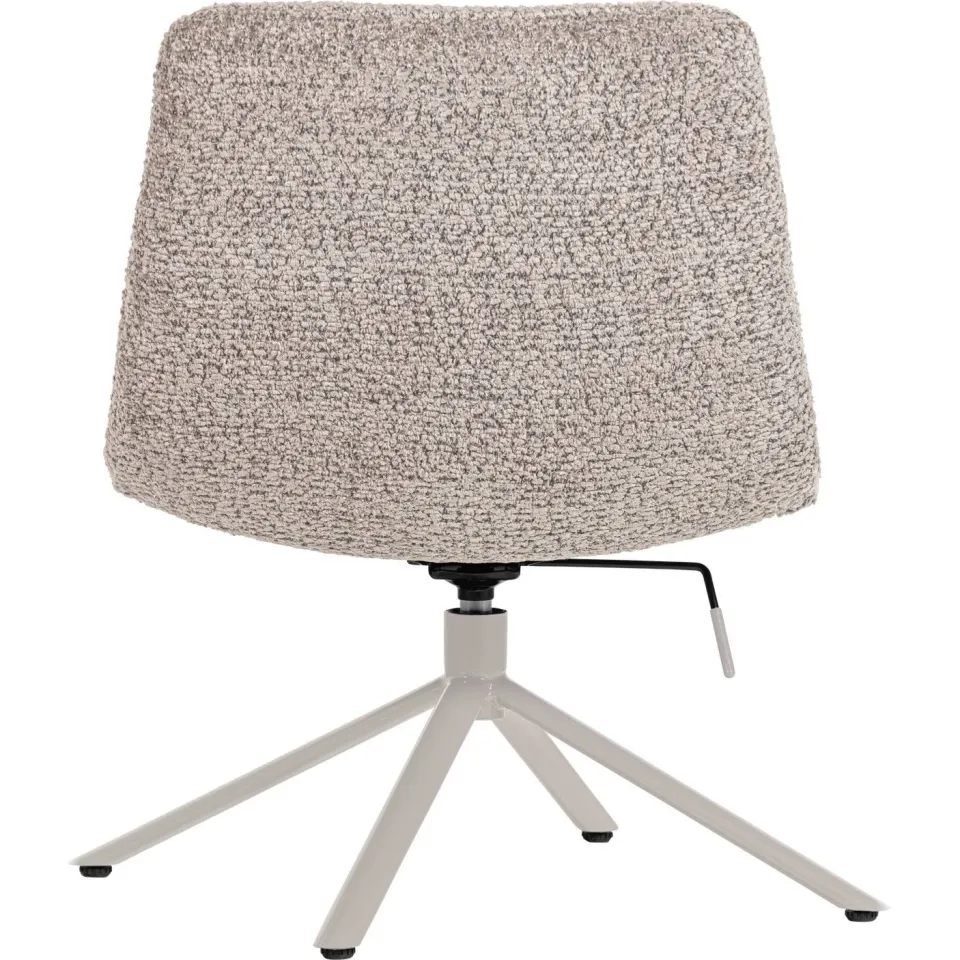 WOOOD Soren Draaifauteuil Verstelbaar - Wollig - Grijs - 82x73x62, foto 2