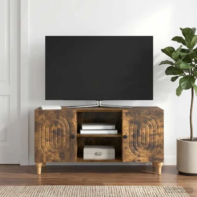 vidaXL TV-kast Gerookt eiken 102 x 34,5 x 50 cm Bewerkt hout, foto 2