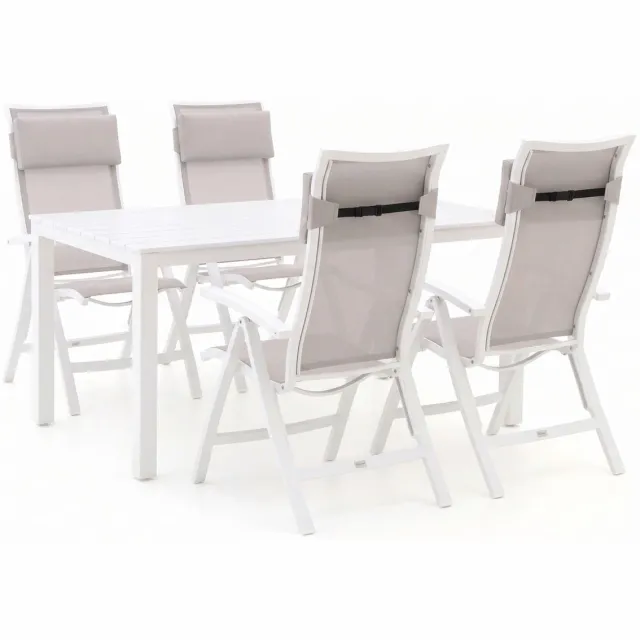 Bellagio tuinmeubelen Bellagio Lugo/Menzano 160cm dining tuinset 5-delig verstelbaar