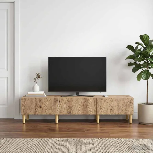 vidaXL TV-kast 147 x 34,5 x 30 cm Artisanaal eiken Bewerkt hout Bruin