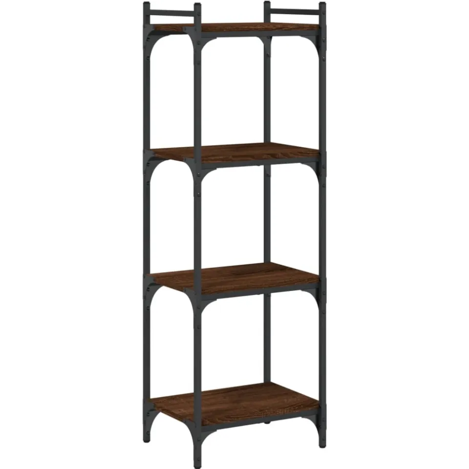 vidaXL Boekenkast 4-laags 40x30x120 cm bewerkt hout bruin eikenkleur, foto 3