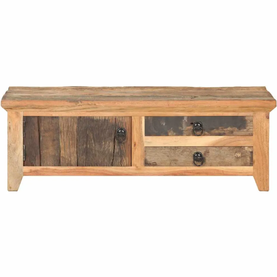 vidaXL Salontafel 90x50x31 cm massief gerecycled hout bruin, foto 2