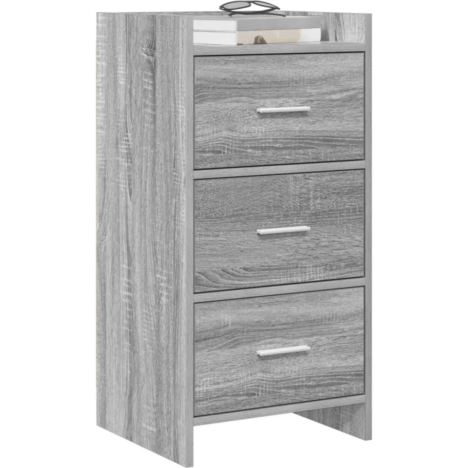 vidaXL Dressoir Grijs Sonoma 40 x 36 x 80 cm Bewerkt hout