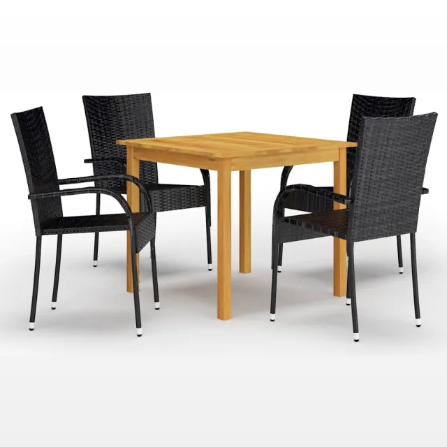 vidaXL 5-delige Tuinset zwart, foto 2