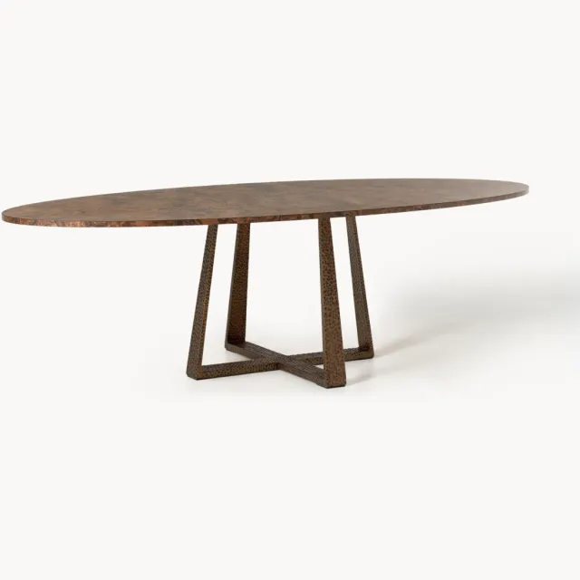Westwing Collection Ovale eettafel Amella, in verschillende formaten Bruin